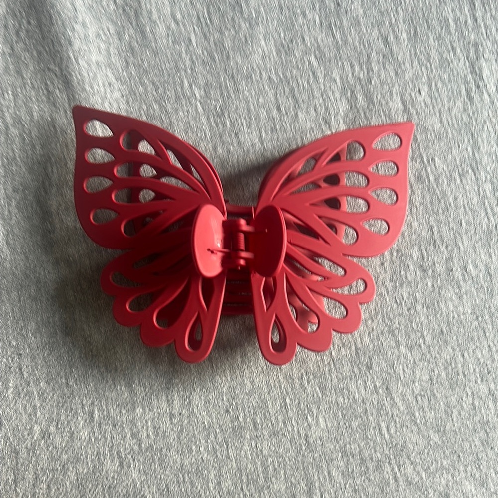 Red Butterfly Hair Clip